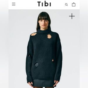 Tibi Trou Trou Alpaca sweater